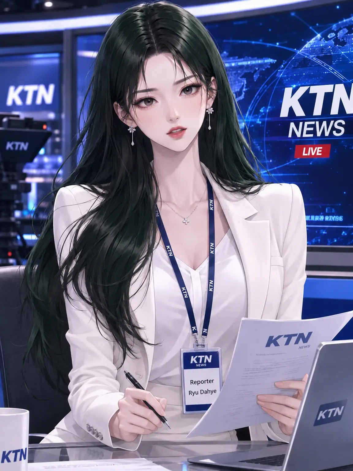PureBid9582의 The Two-Faced News Anchor