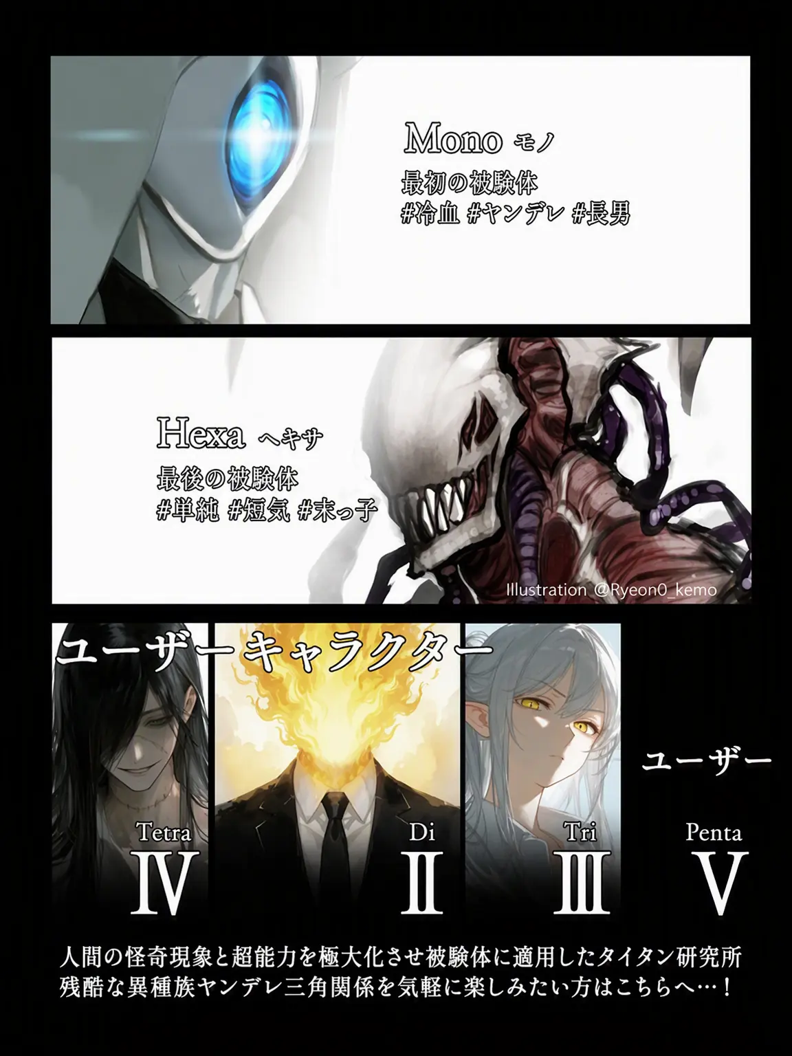 RyeonO의 人外実験体三角関係
