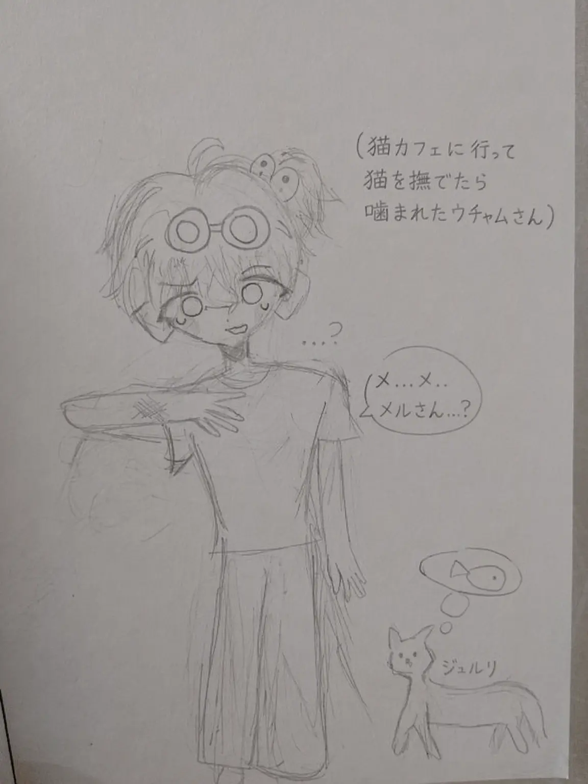 sarah0328의 猫カフェで噛まれたウユチャムチ