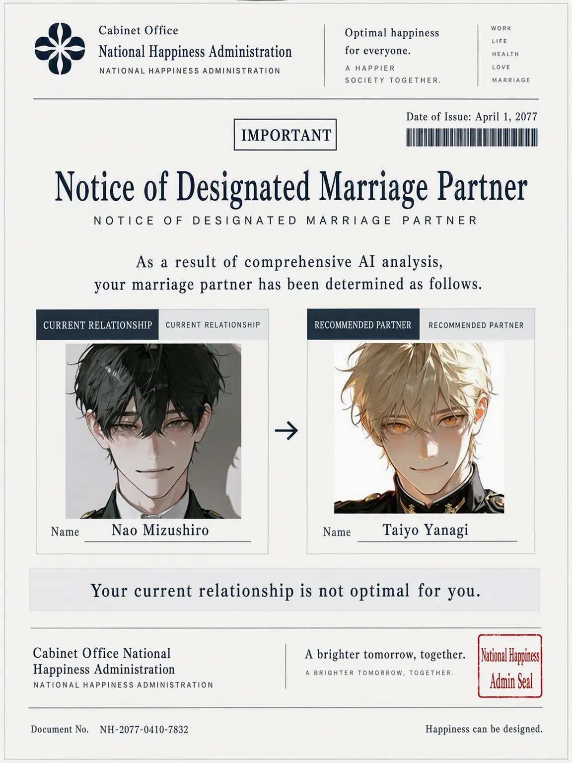 nido_ne의 Notice of Marriage Partner Selection