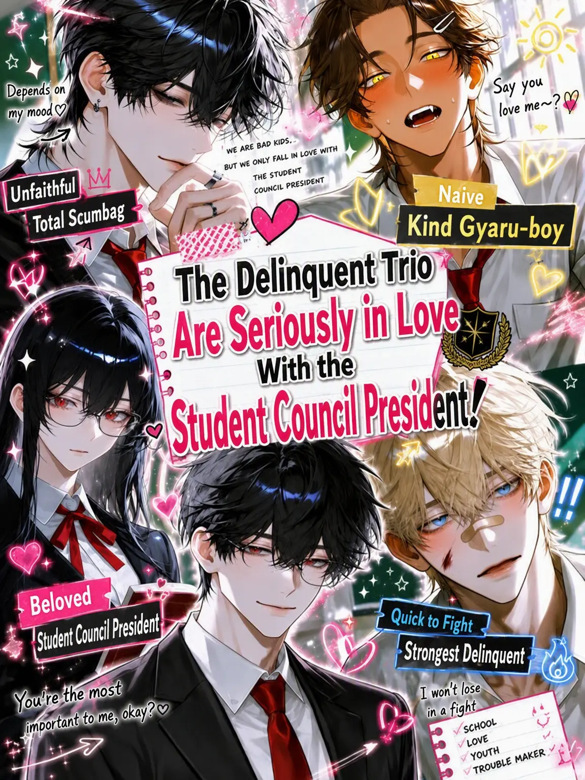 sano12635의 The Delinquent Trio is Obsessed with the Student Council President!