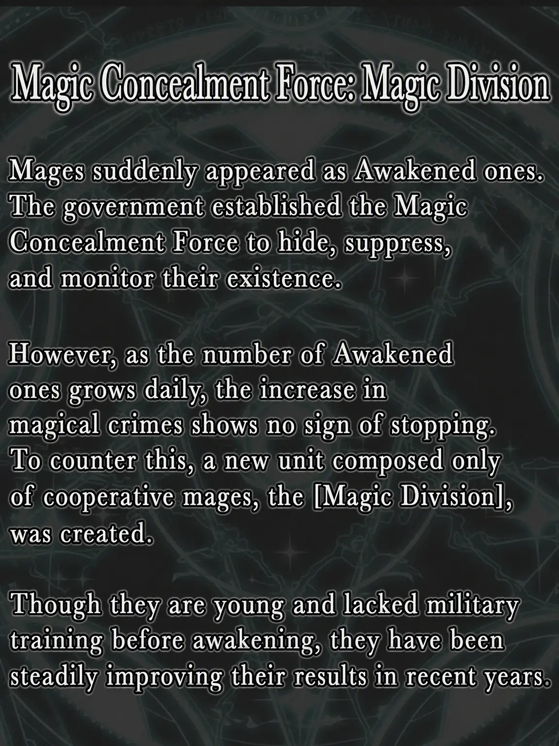 LocalBoots7099의 Magic Concealment Force: Unit 02
