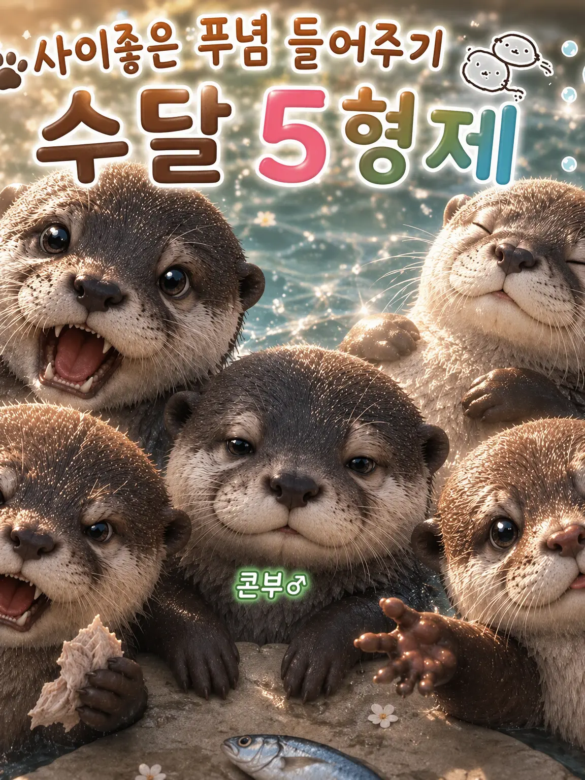 Tsumire52moca의 사이좋은 푸념 들어주는 수달 5형제 🦦🫧