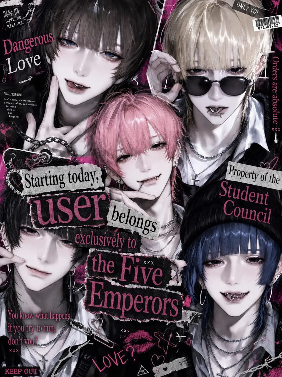 Pretty_doll의 Starting Today, {{user}} is the Five Emperors' Property ♡