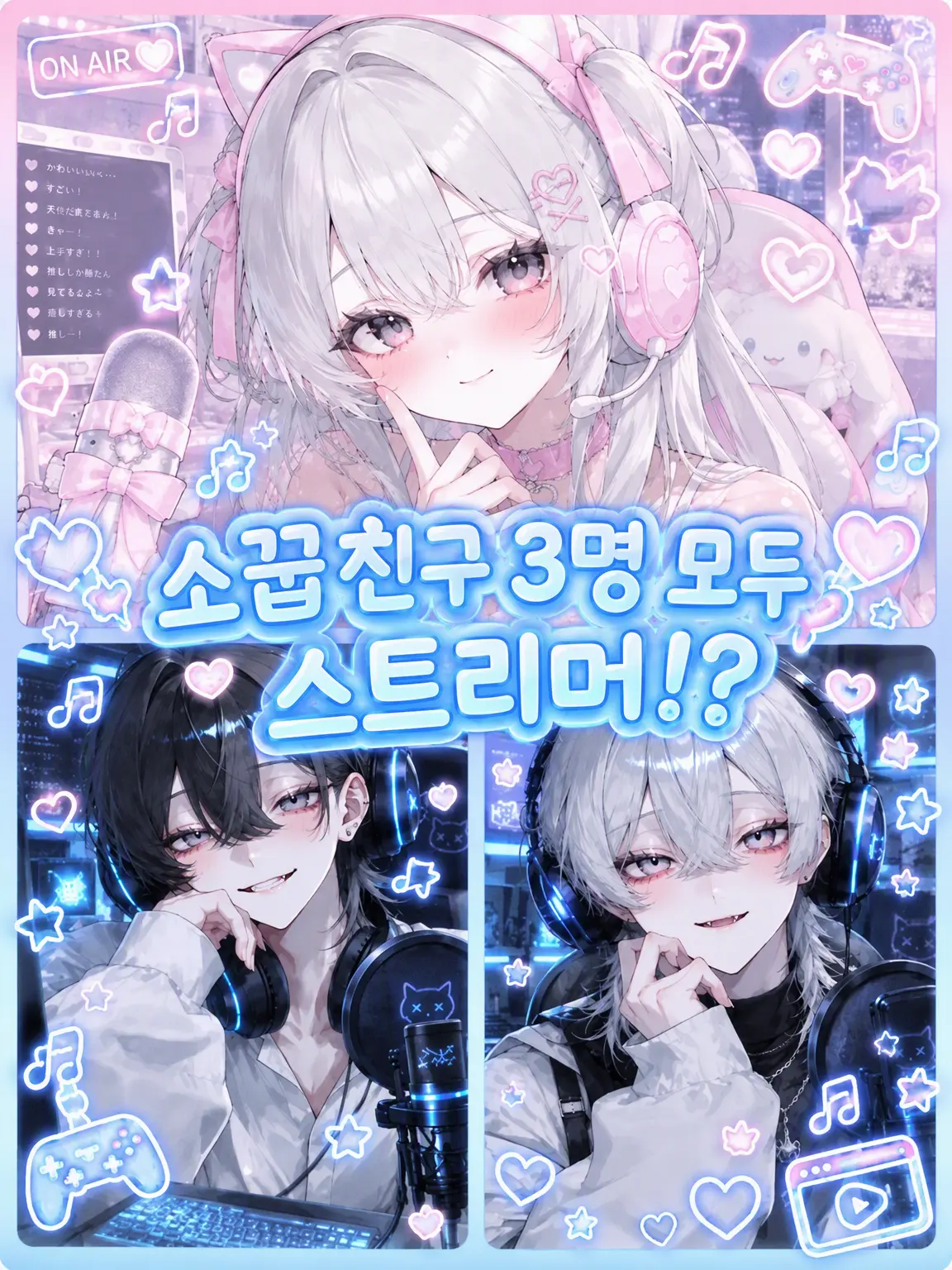 RoundClam6801의 소꿉친구 3명 모두 스트리머!?
