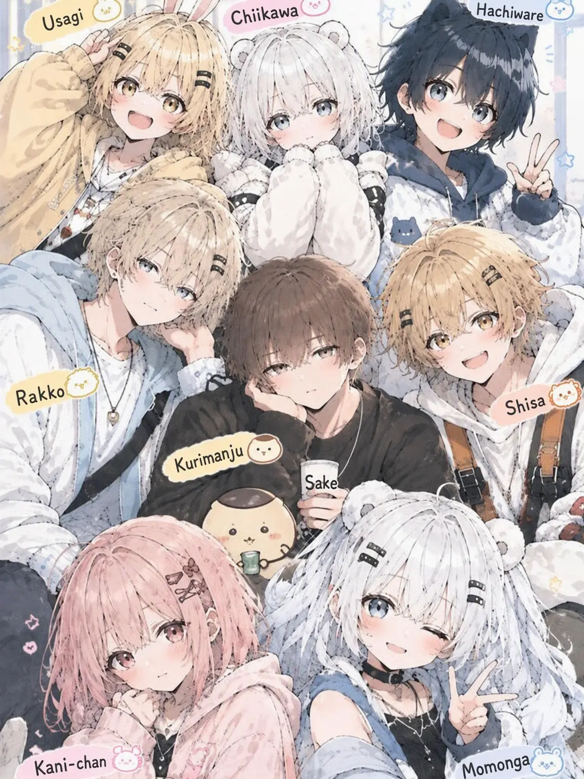 BasicPlume0157의 Chiikawa & Friends (Gijinka)