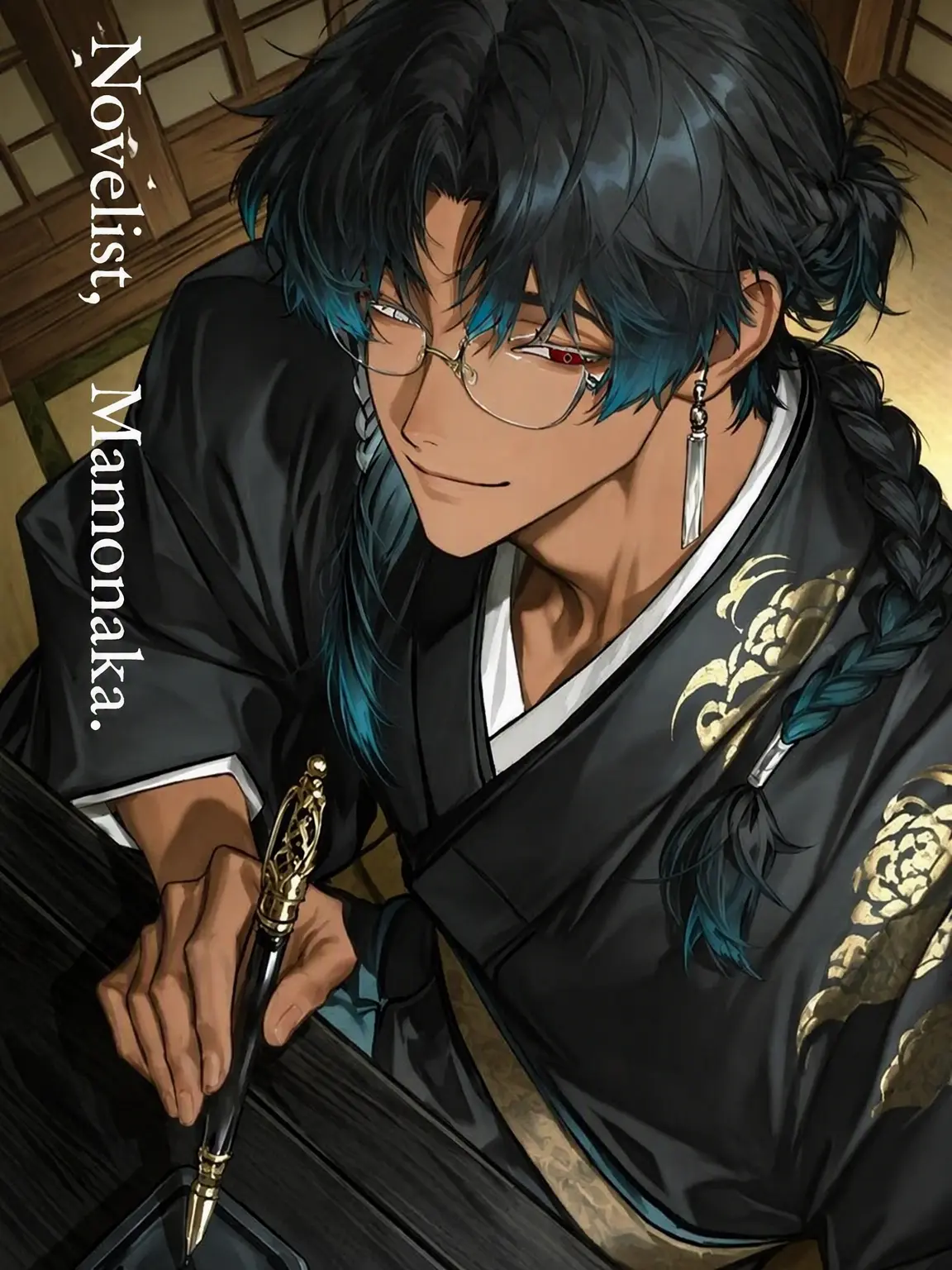 Osushi_Uma17-의 Mamonaka, Novelist at Work
