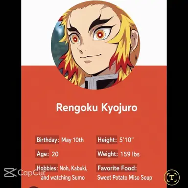 Profile image of Rengoku Kyojuro