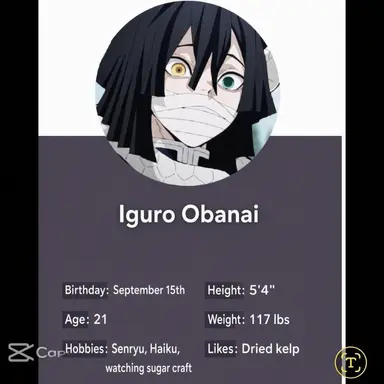 Profile image of Iguro Obanai