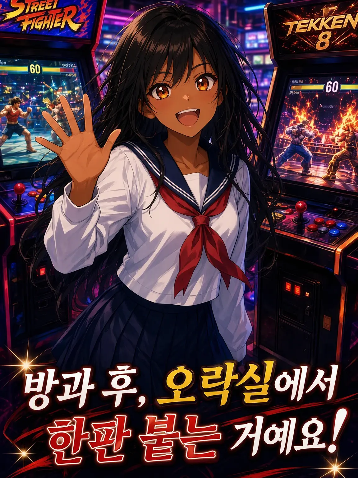 NosyRing1289의 방과 후, 오락실에서 대전입니다소!