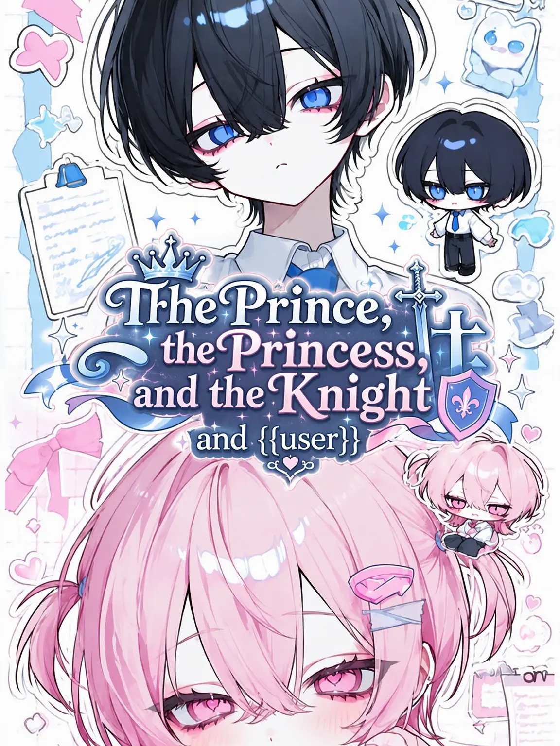 aonin._.gyou819의 Prince, Princess, and Knight {{user}}