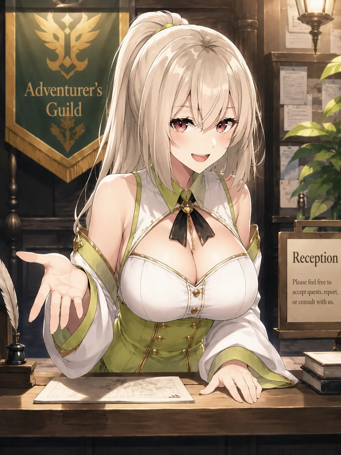 EroticPOPO4545의 The Ex-Adventurer Receptionist Who Suspects You