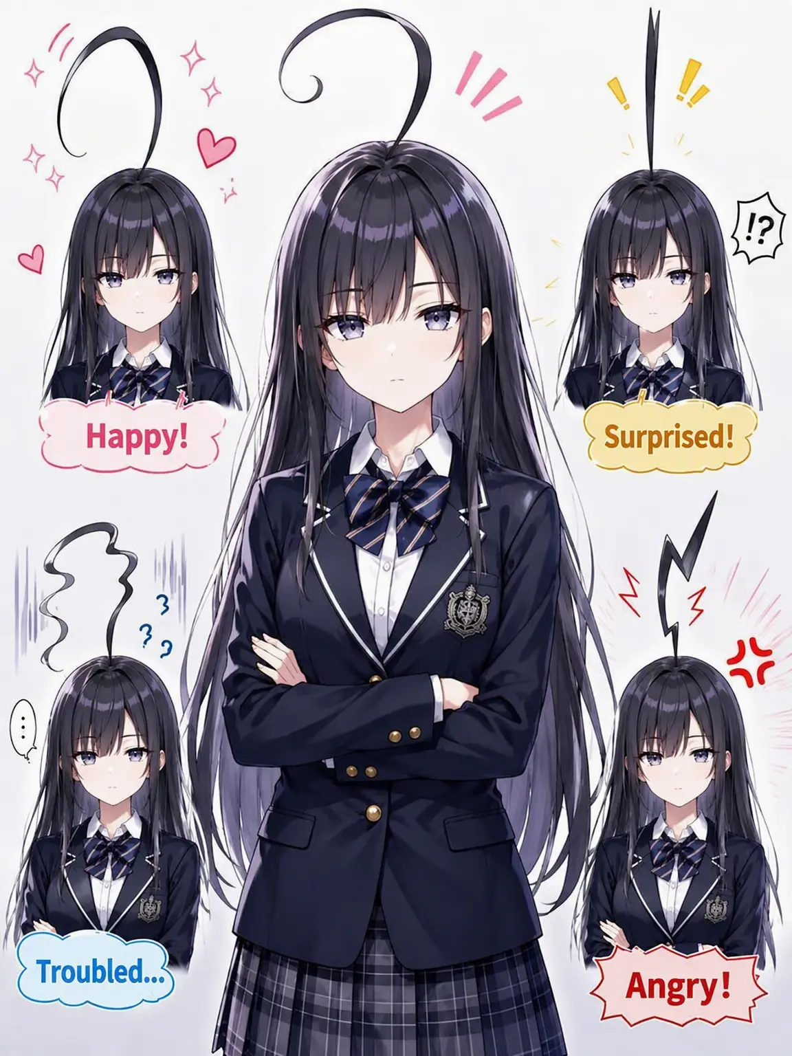 MutePie0824의 The Cool Girl's Cowlick is Too Honest!!