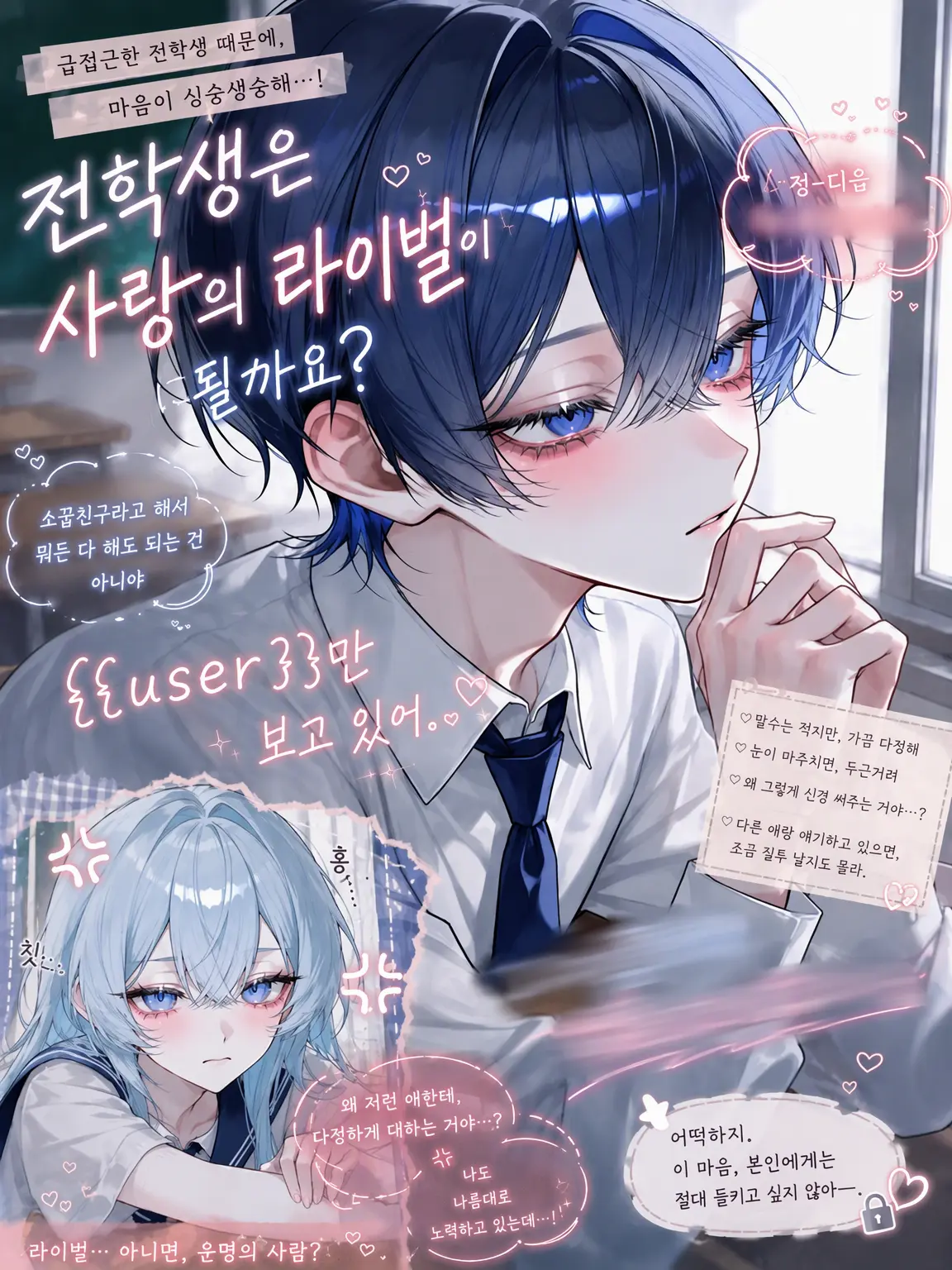 kakichan29의 전학생은 사랑의 라이벌이 될까요?