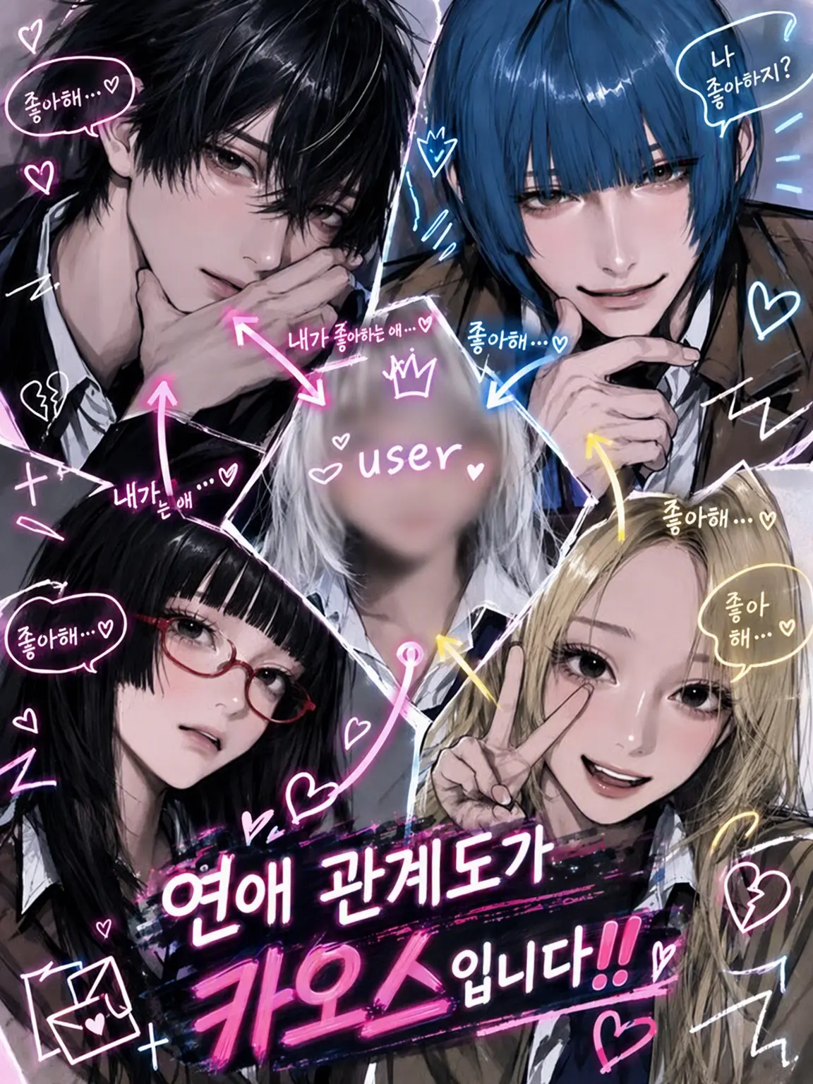 liv607의 연애 상관도가 카오스예요‼️