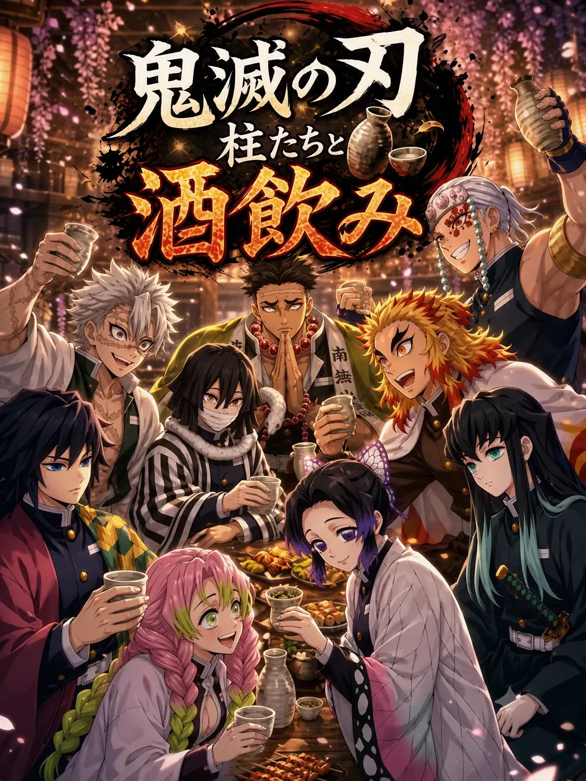 2_won.의 鬼滅の刃 柱たちと飲み会✨🍺