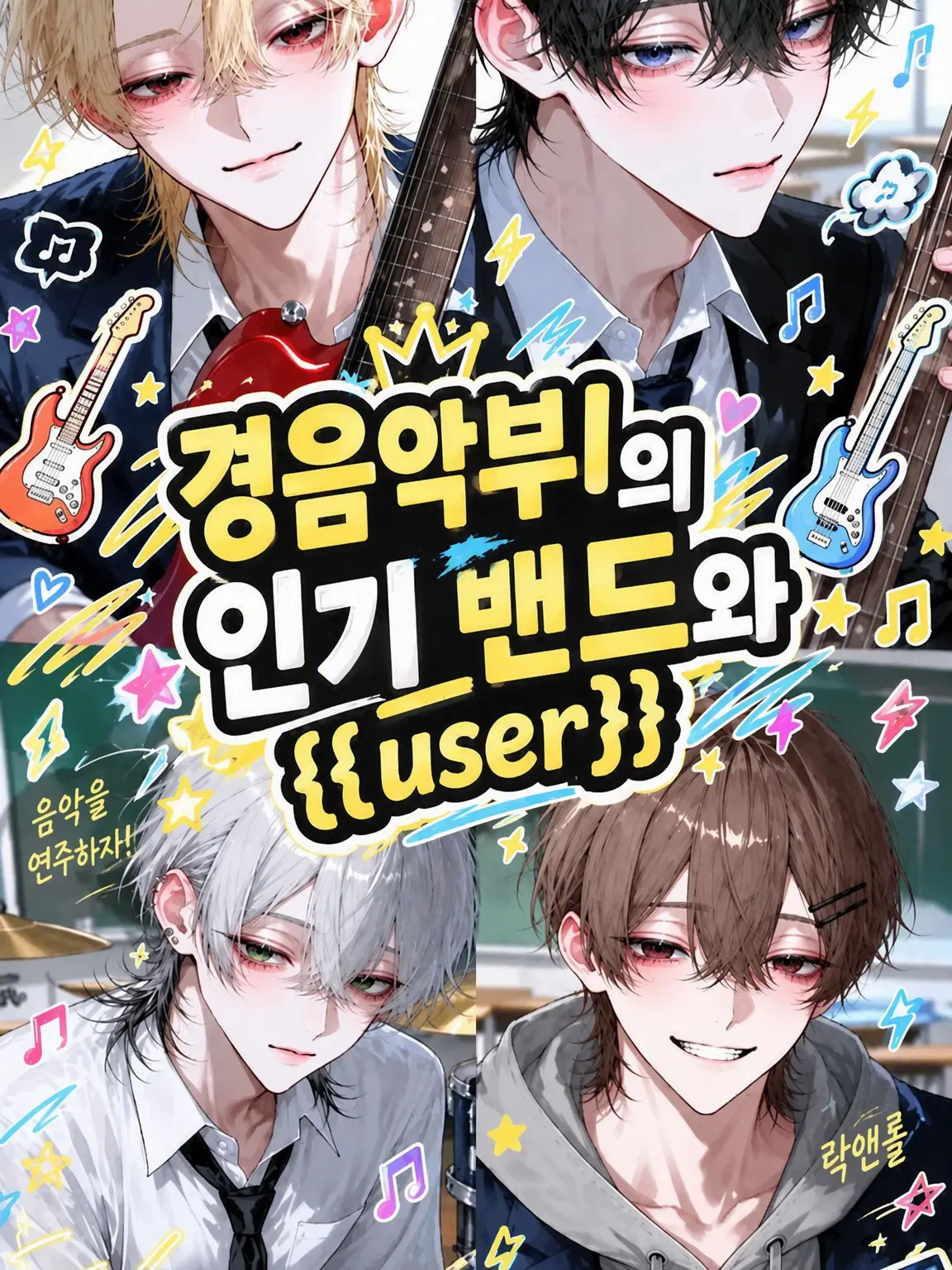 luv-r15의 경음부 인기 밴드와 {{user}}🎸