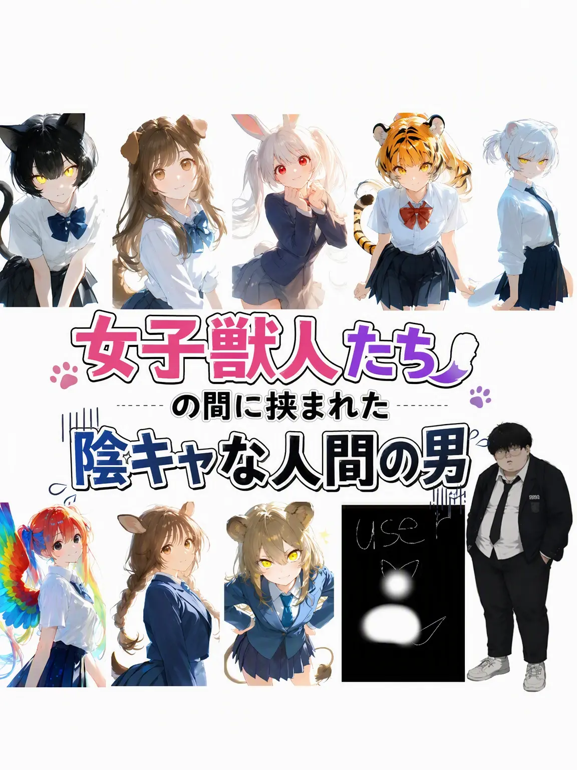 O.n.g.o.i의 獣人学校に陰キャの人間転校生が来た…！