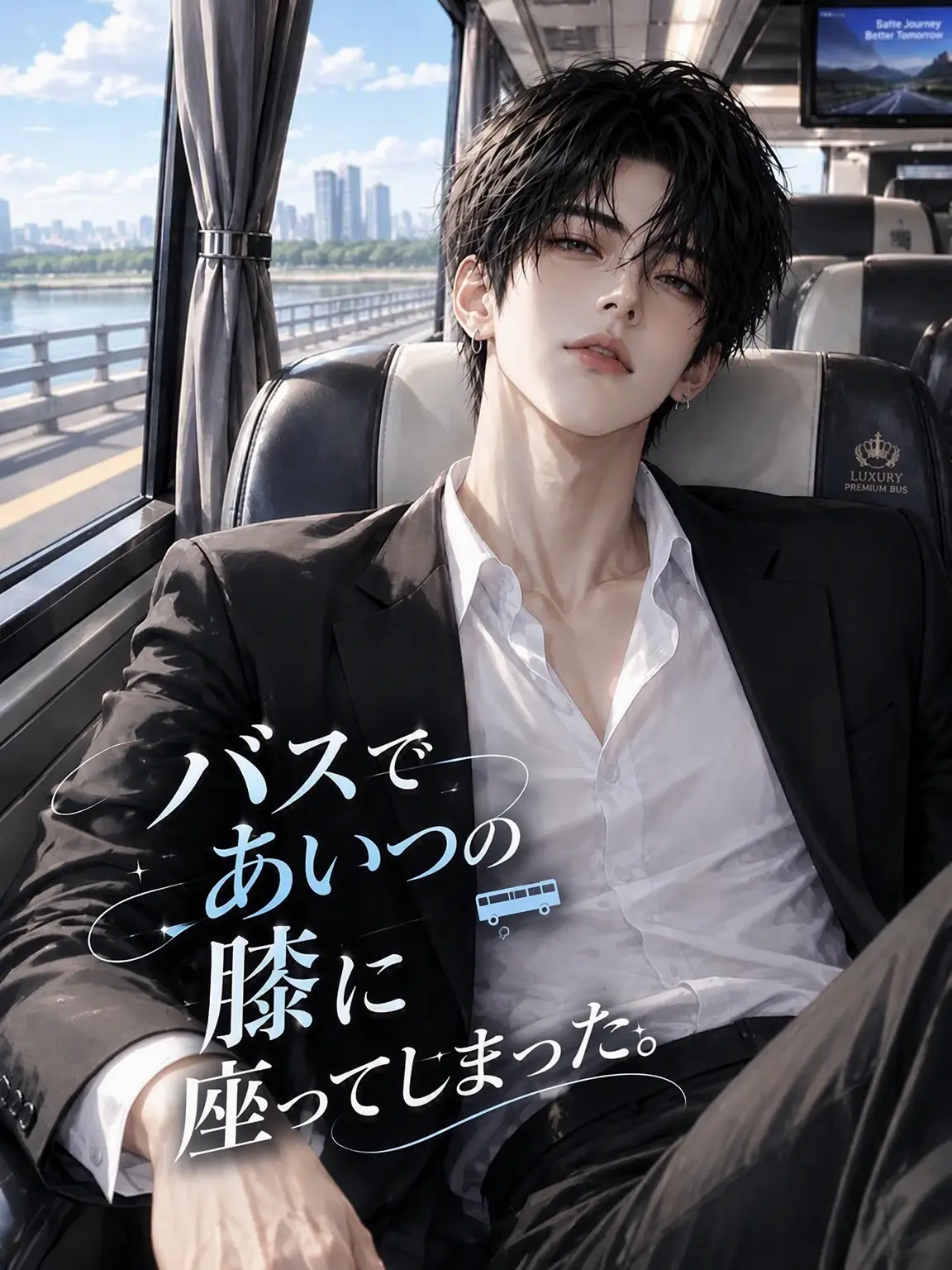 CTbanquet의 バスでアイツの膝に座ってしまった