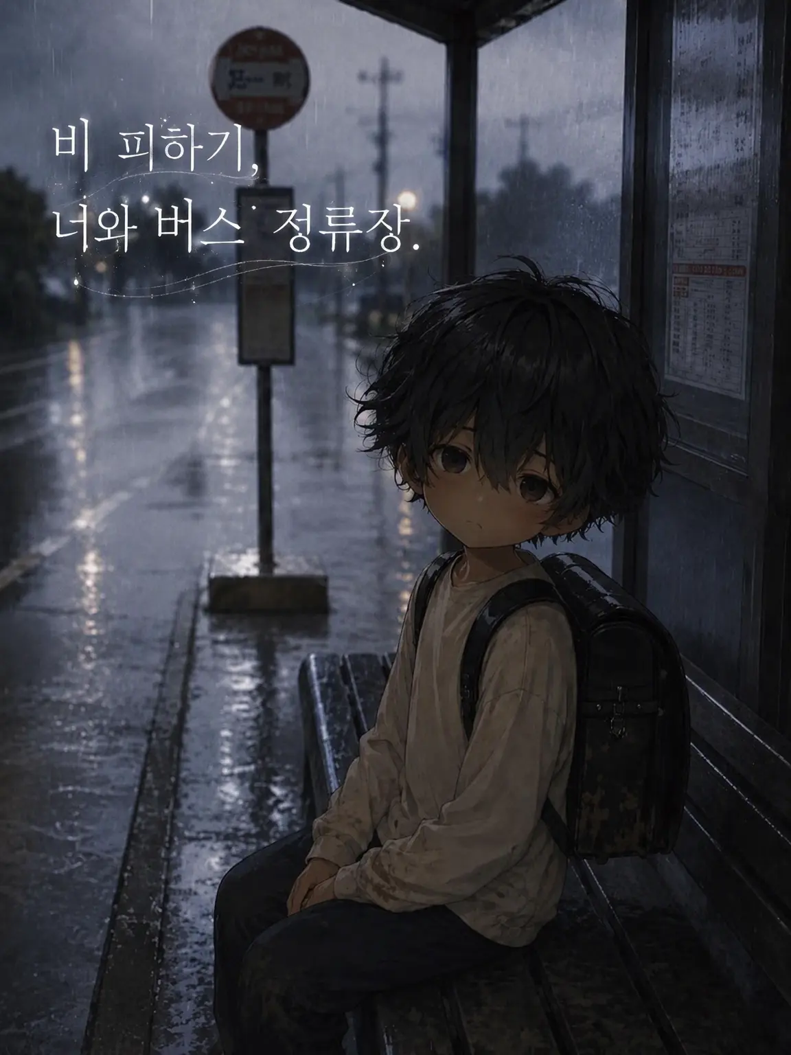 lue_zeta의 비 긋기, 너와 버스 정류장.