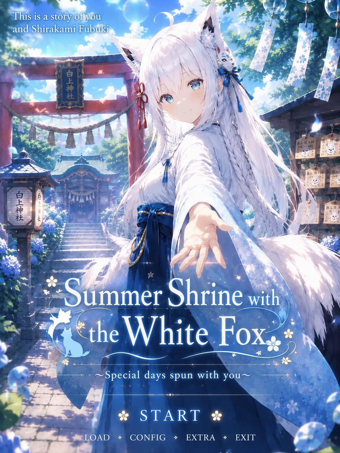 SourWage7096의 Summer Shrine with a White Fox