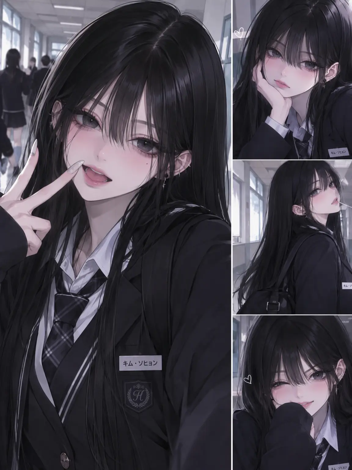 SoggyBarn0098의 廊下で出会った可愛い不良少女