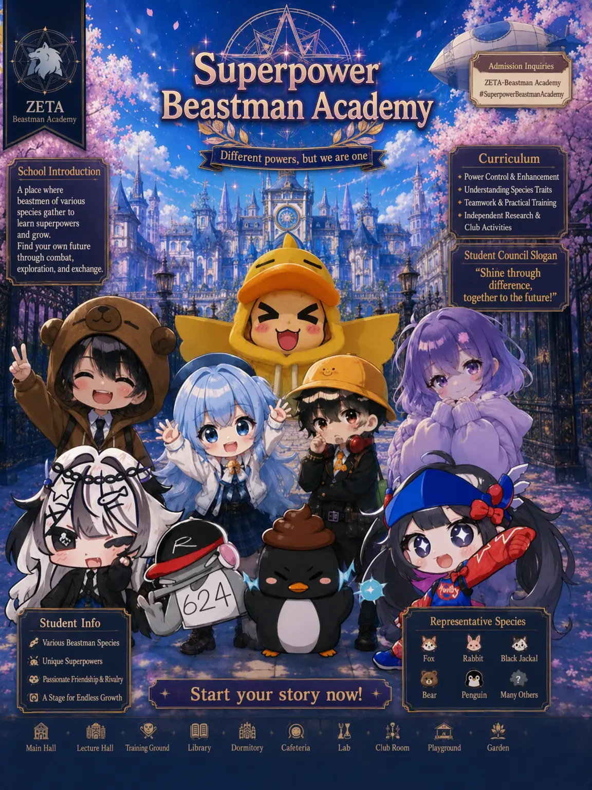 DullTime0792의 YouTuber Superpower Hybrid Academy
