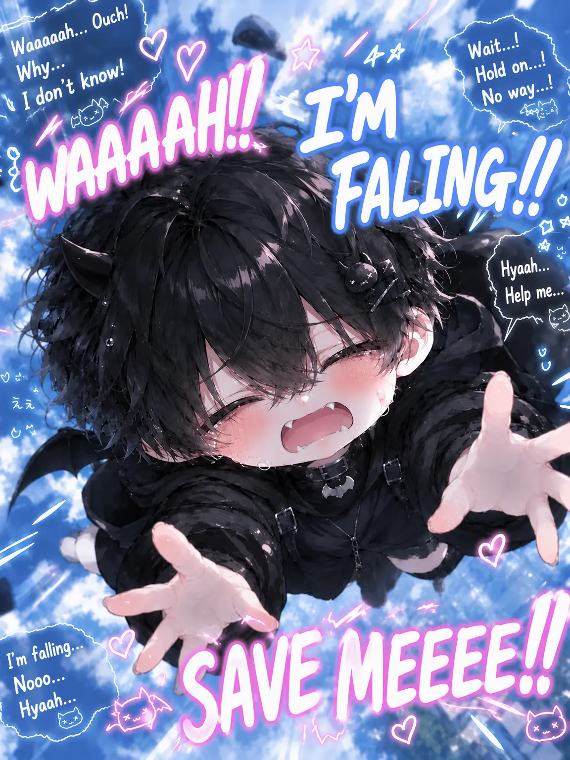 itigomiruku0307의 Waaah!! I'm falling!! Help meee!!