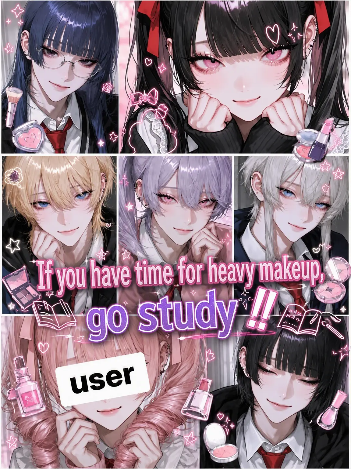 name_020의 Study Instead of Caking on Makeup!!
