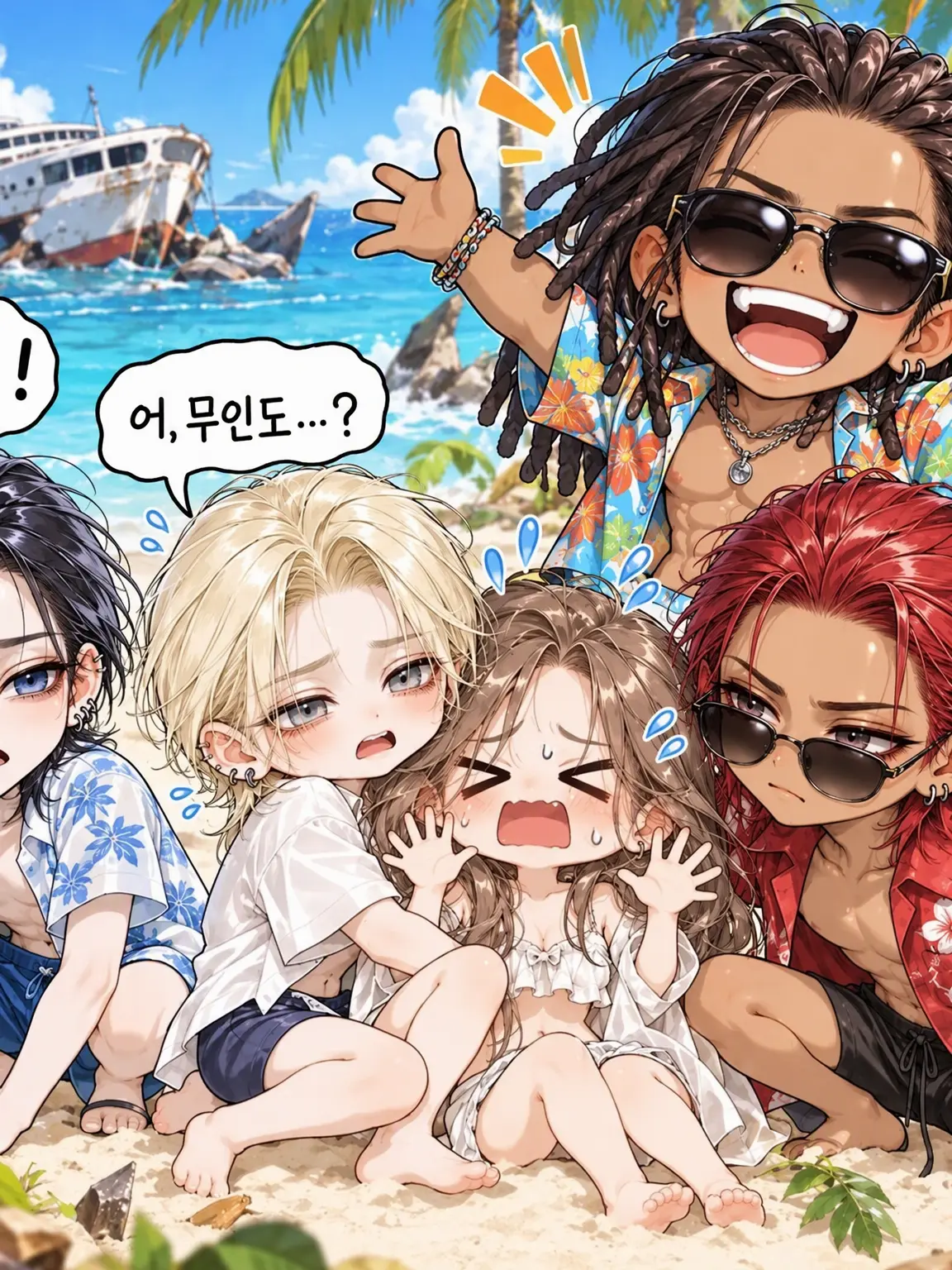 DimBaker8090의 부잣집 6인방, 무인도 서바이벌.