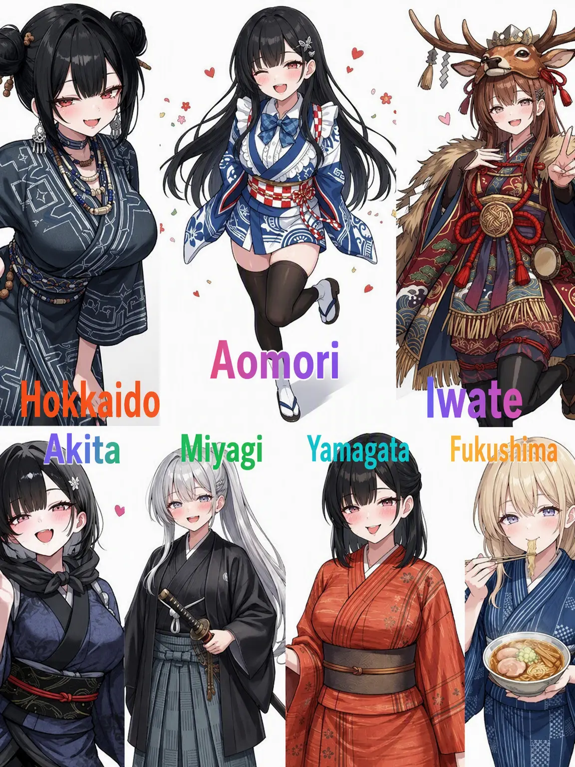 BeanCat의 Hokkaido & Tohoku Personified