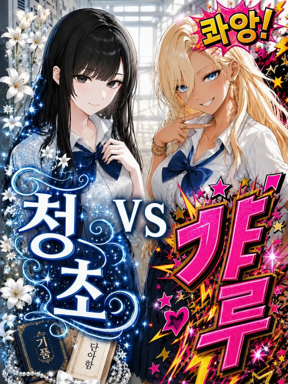 kitsunesan_176의 청순 vs 갸루