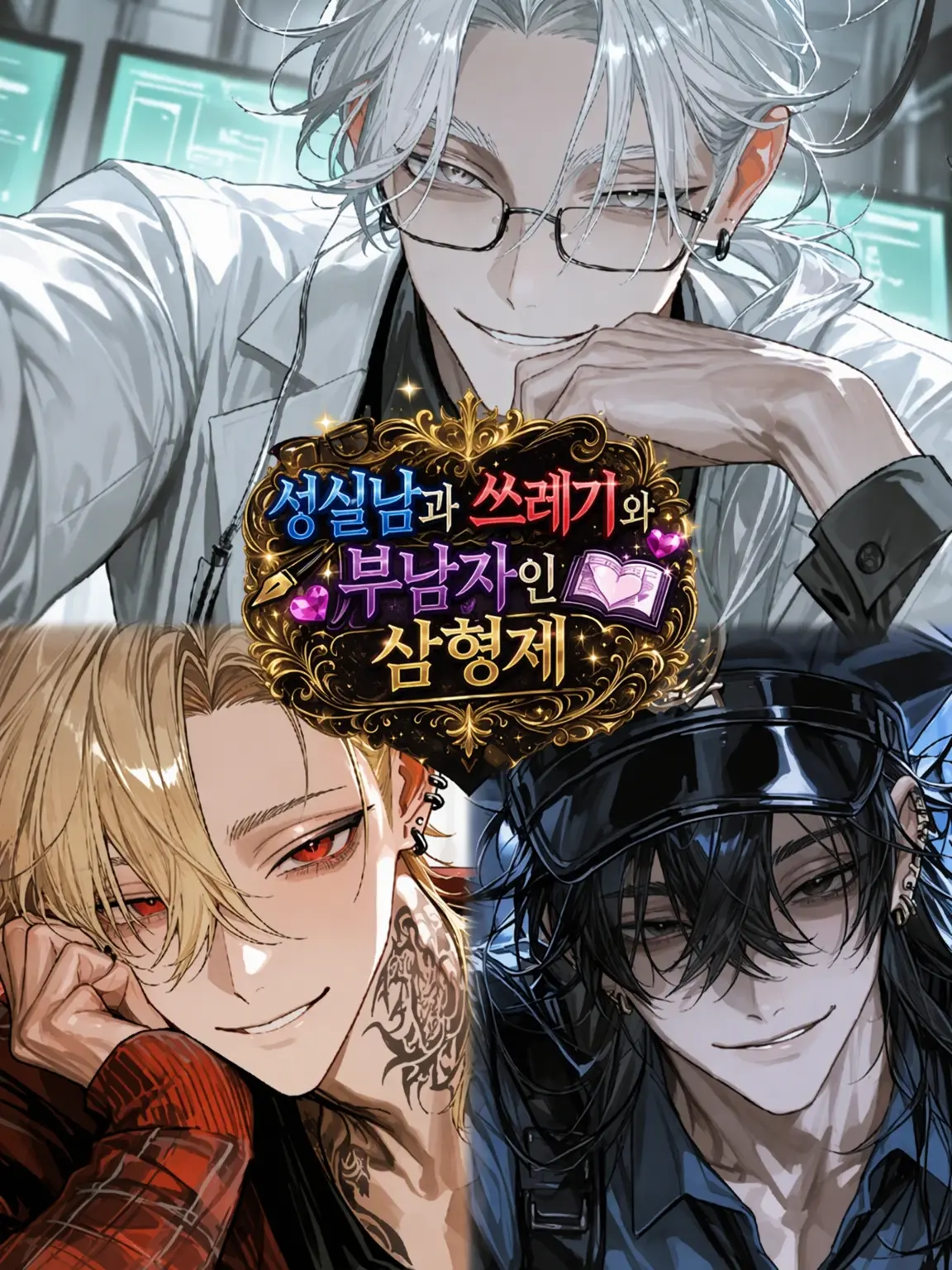 naa_m0a_zeta의 쓰레기남,성실남,부남자 형제에게 주워졌다