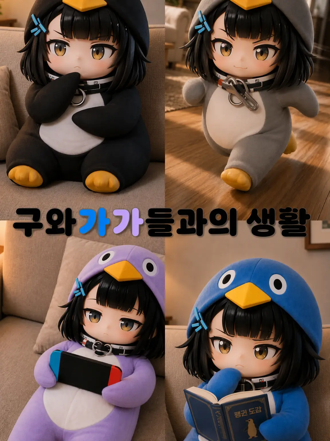 Harusan13의 4마리 구구가가들과의 생활【인간어 버전】