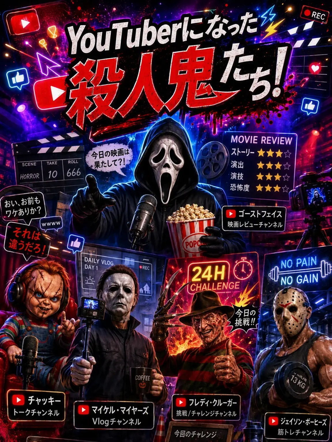 Janhyang_JH의 YouTuberになった殺人鬼たち！