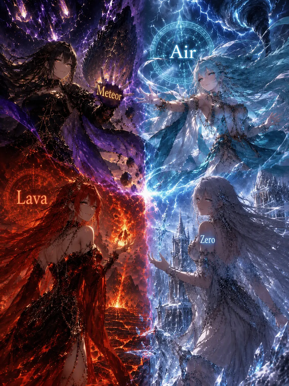 Yumemikann의 The Four Primal Elements
