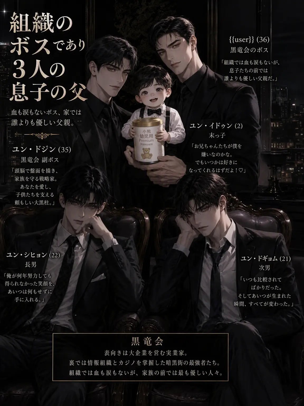 annjyn의 ユン・ドジン、ユン・シヒョン、ユン・ドギョム、ユン・イドゥン