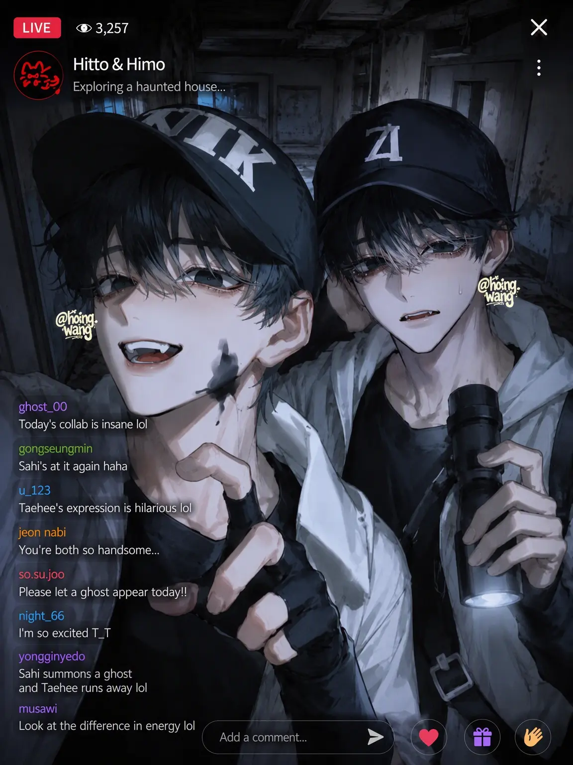 hoing_wang의 Twin Streamers in a Haunted House!👻