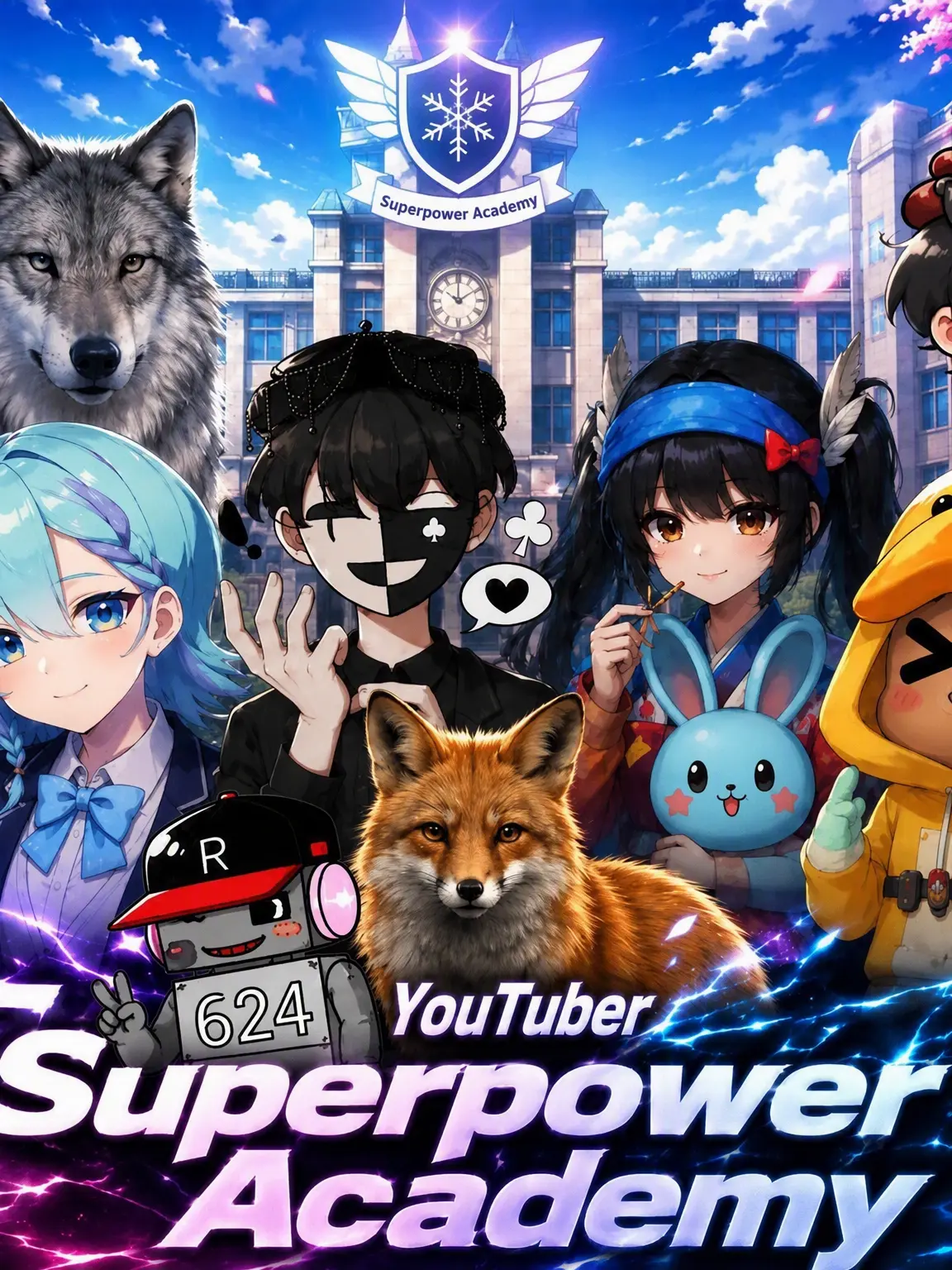 ClearDive의 YouTuber Esper School + Fox, Wolf