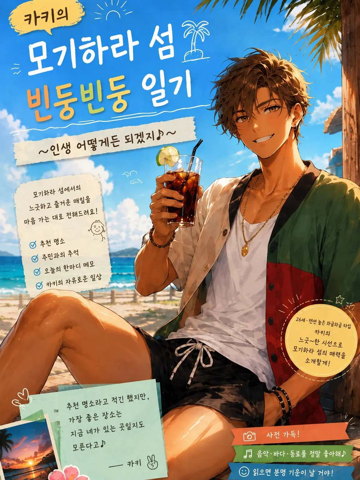 Daiya1733의 카키의 모기하라섬 빈둥빈둥 일기