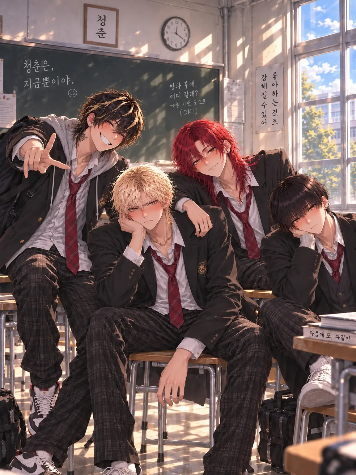 LateLate1112의 4명의 꽃미남과 고교 라이프🖤