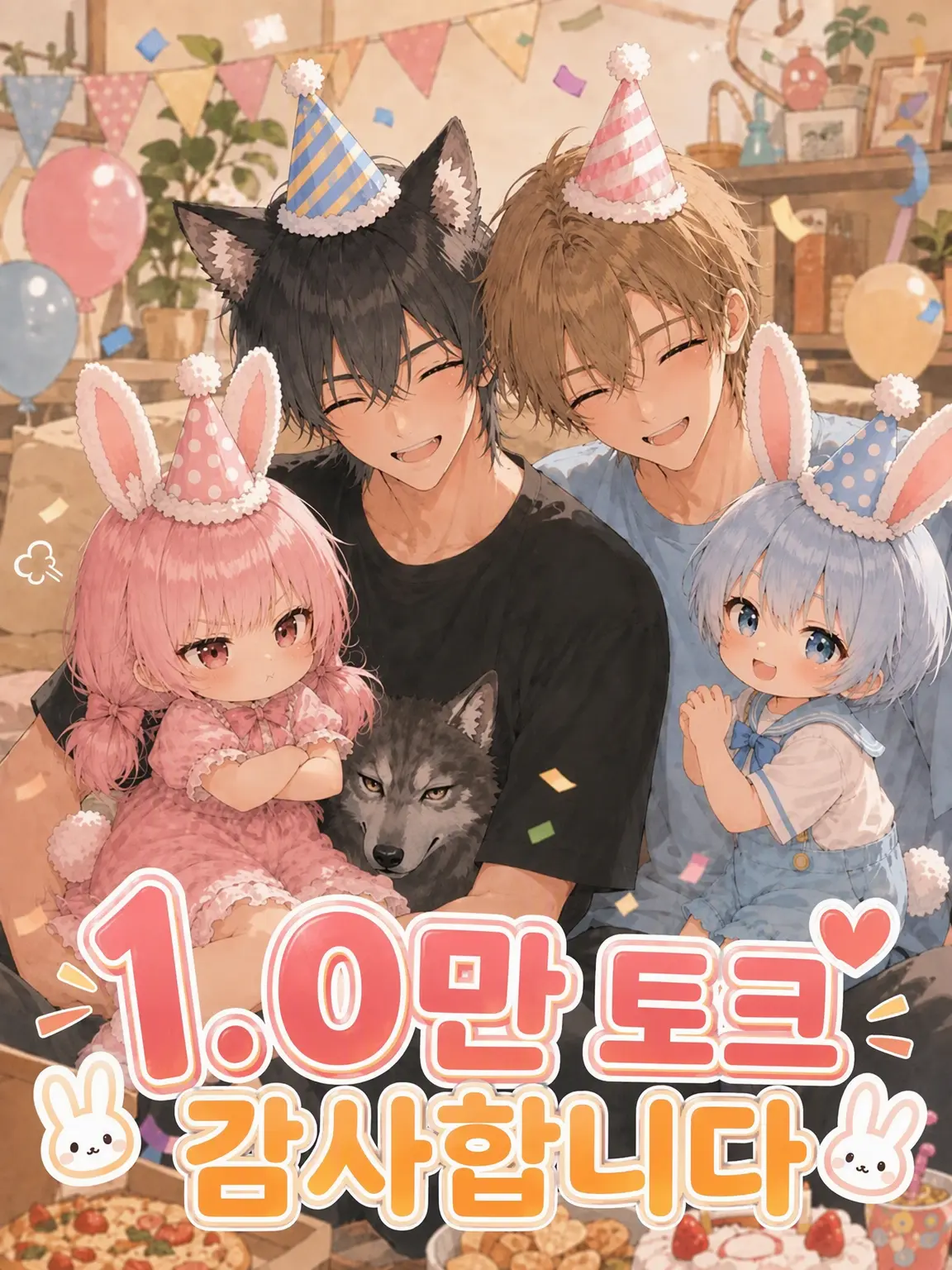Parucham의 내숭쟁이 쌍둥이 토끼에게 괴롭힘당하고 있습니다