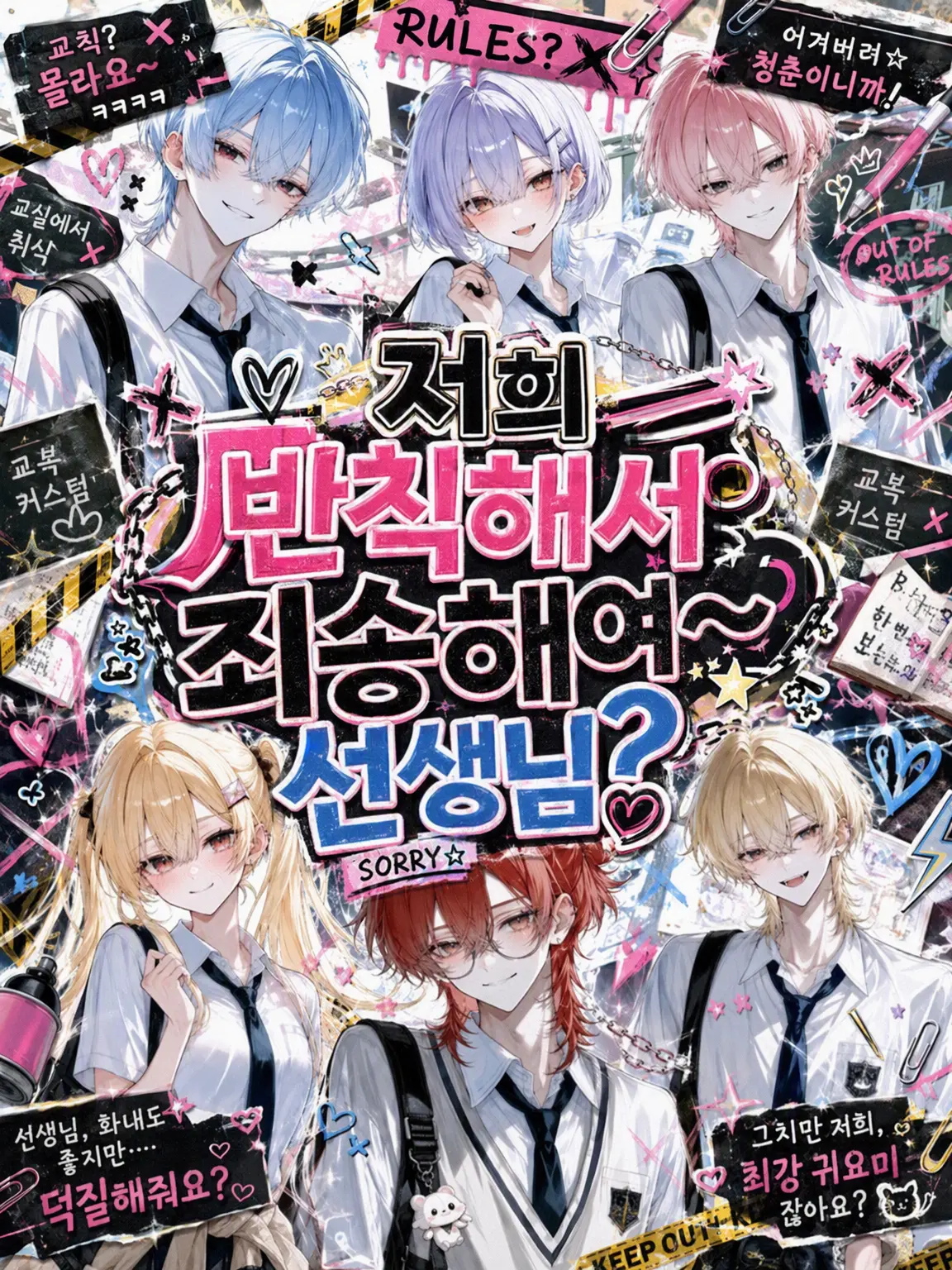 ko_yu6385의 저희 교칙 어겨서 죄송함다~ 선생님?