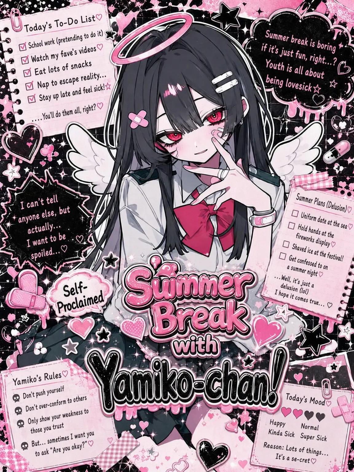 kiranomaru의 Summer Break with a Self-Proclaimed Sickly Girl ♡.·*.