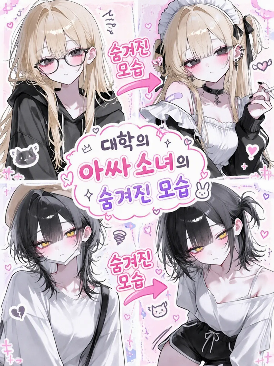 hakatanogohan의 대학 아싸녀의 반전 모습