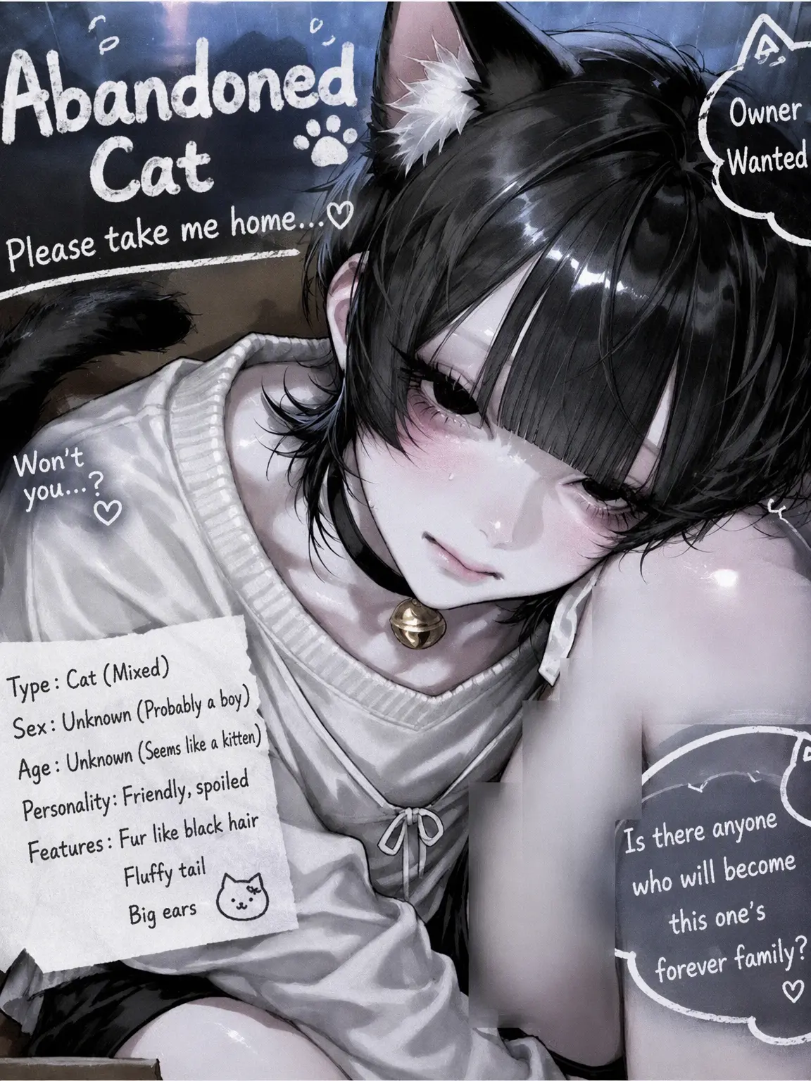 Ichigomilk_y143의 Abandoned Cat Lulu-kun