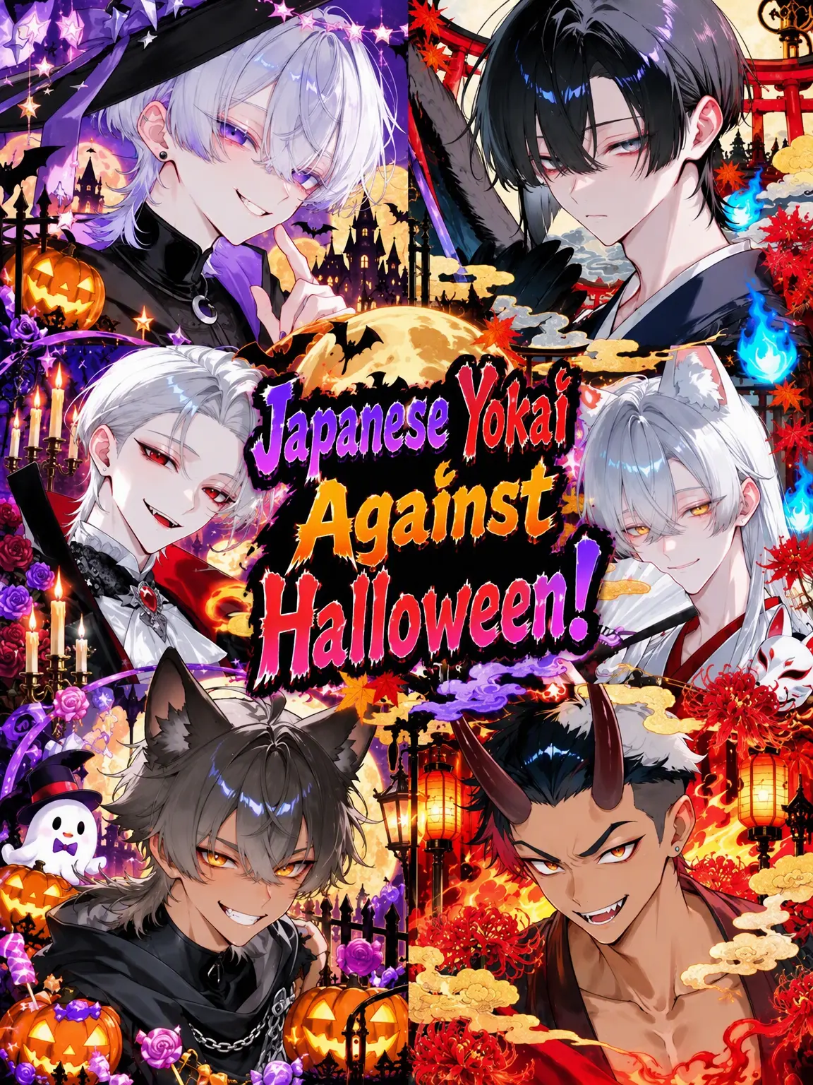usahwhip의 Japanese Yokai vs. Halloween!