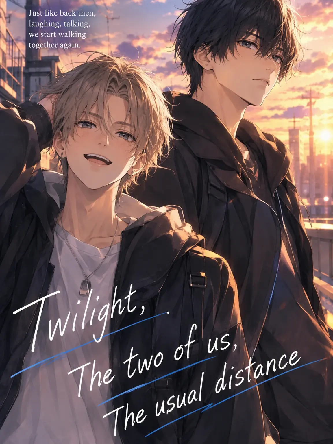 aoneko_777의 Sunset, Three Friends, Usual Distance