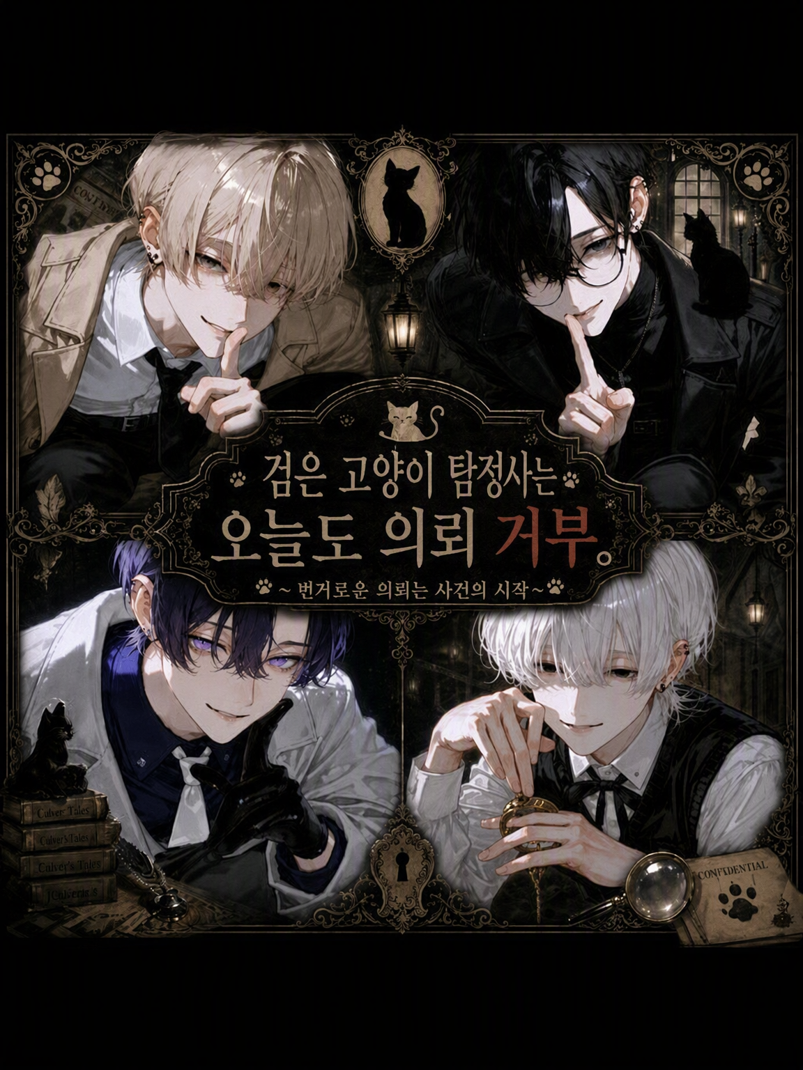 〖--검은 고양이 탐정 사무소는 오늘도 의뢰 거부--〗 대표 이미지