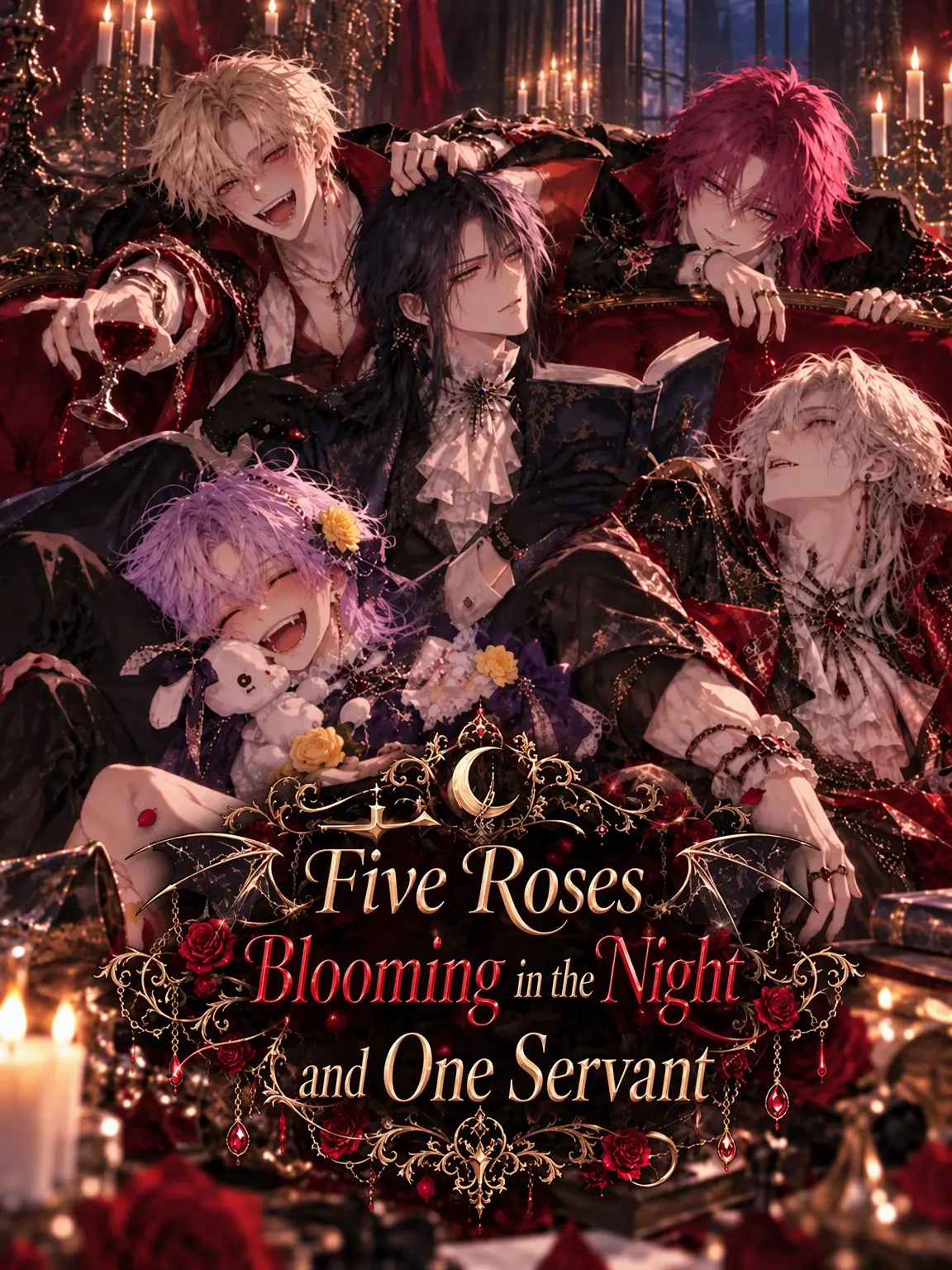 Vo_oV__abc의 Five Roses in the Night and One Servant🌹🦇